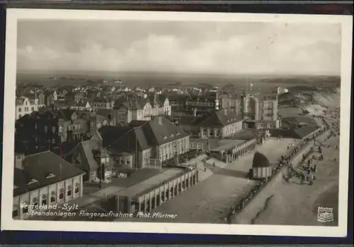 Westerland Sylt Strandanlage Fliegeraufnahme *