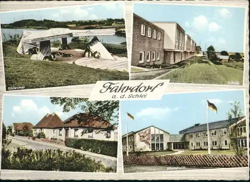 Fahrdorf Schleswig Schlei Ehrenmal Schule Altersheim x