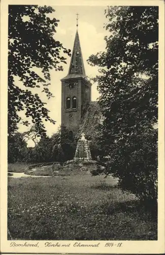 Bornhoeved Kirche Ehrenmal 1914-18 *