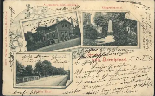 Bornhoeved Fischer's Etablissement Kriegerdenkmal x
