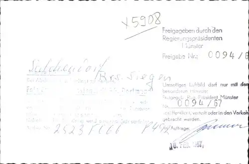 wx31162 Salchendorf Neunkirchen Fliegeraufnahme Kategorie. Neunkirchen Alte Ansichtskarten