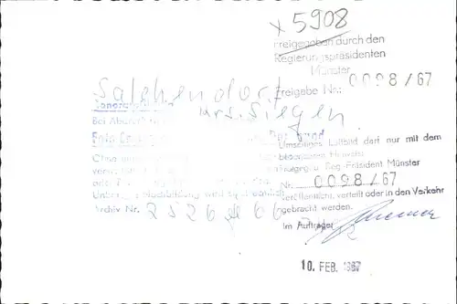 wx31163 Salchendorf Neunkirchen Fliegeraufnahme Kategorie. Neunkirchen Alte Ansichtskarten