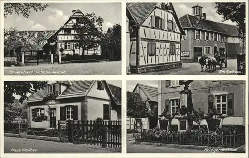 Helmlingen Rathaus Haus Walther Krieger Denkmal  *