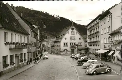 Hornberg Schwarzwald Ortenaukreis Hauptstrasse Hotel Adler VW Kaefer *