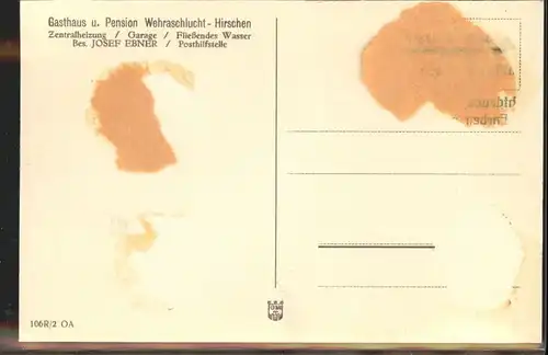 Au Todtmoos Pension zum Hirschen Wehraschlucht *