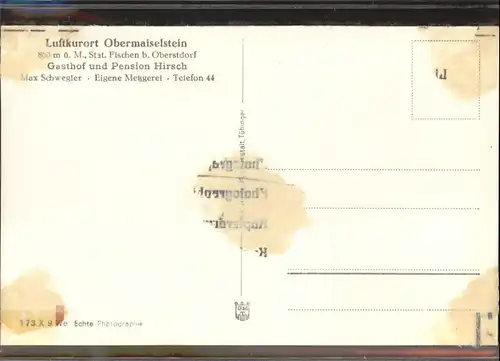 Obermaiselstein Gasthof Pension Hirsch   *