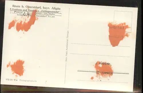 Reute Oberstdorf Gasthaus Pension Gebirgsaussicht *