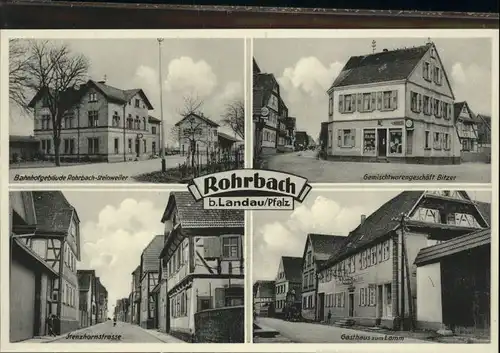 Rohrbach Pfalz Bahnhofsgebaeude Gemischtwarengeschaeft Bitzer Stenzhornstrasse Gasthaus Lamm *
