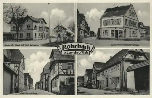 Rohrbach Pfalz Bahnhofsgebaeude Gemischtwarengeschaeft Bitzer Stenzhornstrasse Gasthaus Lamm *