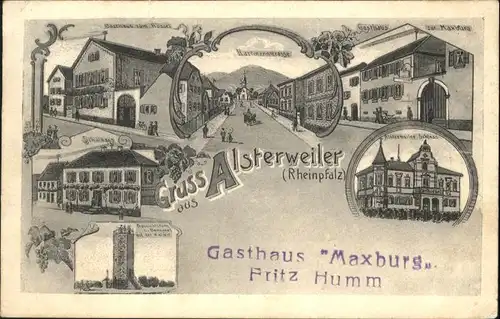 Alsterweiler Rheinpfalz Gasthaus Roessle Gasthaus Zum Maxburg Schulhaus Schloss  x