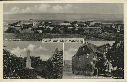 Klein Vahlberg Krieger Denkmal Gastwirtschaft W Gittermann x