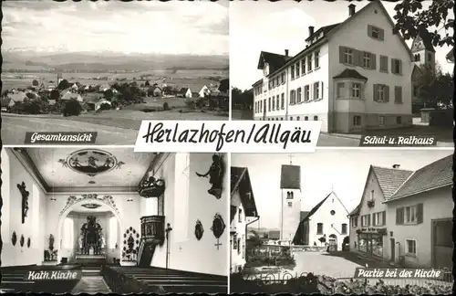Herlazhofen Schule Rathaus Kirche *