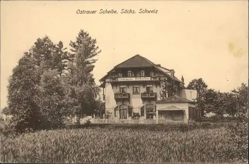 Ostrau Bad Schandau Ostrauer Scheibe / Bad Schandau /Saechsische Schweiz-Osterzgebirge LKR