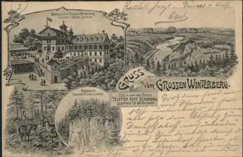 Grosser Winterberg Hotel Kipphorn / Bad Schandau /Saechsische Schweiz-Osterzgebirge LKR