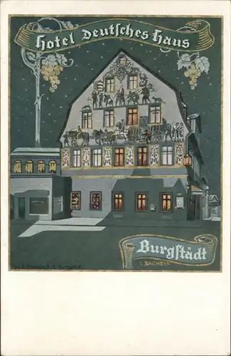 Burgstaedt Sachsen Hotel Deutsches Haus