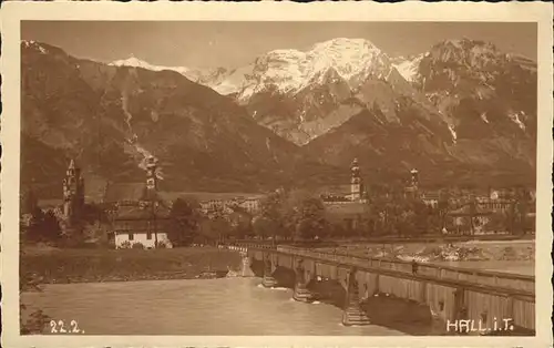 Hall Tirol Bruecke Kat. Hall in Tirol