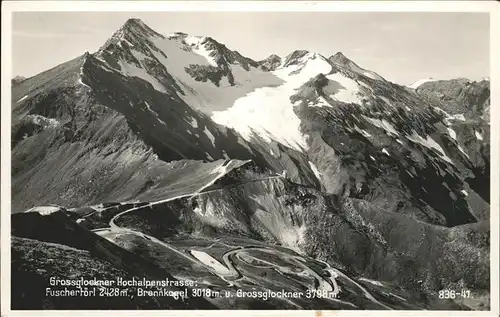 Grossglockner Hochalpenstrasse Fuschertoerl Brennkogel  Kat. Heiligenblut