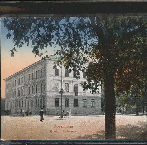 Rosenheim Bayern Koenigl. Realschule Feldpost Kat. Rosenheim