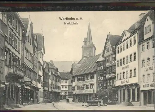 Wertheim Main MarktplatzBrunnen Kaufhaus Menko Held Kat. Wertheim