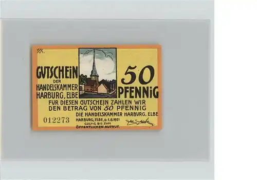 Harburg Gutschein 50 Pfennig Kat. Harburg (Schwaben)