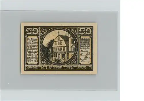 Harburg Gutschein 50 Pfennig Kat. Harburg (Schwaben)