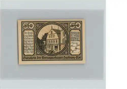 Harburg Gutschein 50 Pfennig Kat. Harburg (Schwaben)