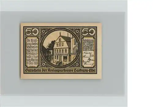 Harburg Gutschein 50 Pfennig Kat. Harburg (Schwaben)