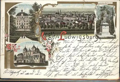 Ludwigsburg Schillerdenkmal Schloss  / Ludwigsburg /Ludwigsburg LKR