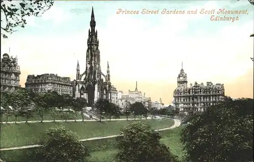 Edinburgh Princes Street Gardens
Scott Monument
 Kat. Edinburgh