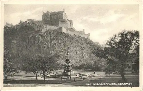 Edinburgh Castle Ross Fountain Kat. Edinburgh