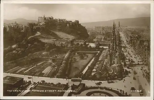 Edinburgh The Castle Princes Street Kat. Edinburgh