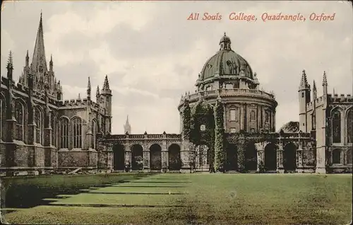 Oxford Oxfordshire Souls College Quadrangle / Oxford /Oxfordshire