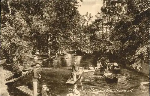 Oxford Oxfordshire On Cherwell Boote Menschen Fluss / Oxford /Oxfordshire