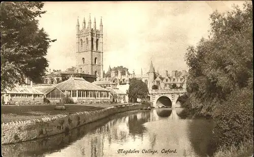 Oxford Oxfordshire Magdalen College Fluss Bruecke / Oxford /Oxfordshire