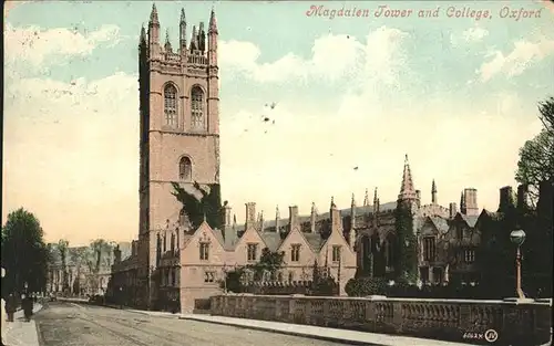 Oxford Oxfordshire Magdalen Tower and College / Oxford /Oxfordshire