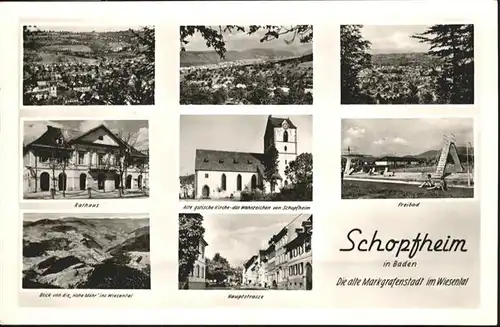 Schopfheim Rathaus Freibad Hauptstrasse / Schopfheim /Loerrach LKR