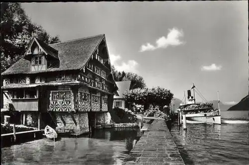 Vierwaldstaettersee SZ Haus Treib  Schiff / Brunnen /Bz. Schwyz