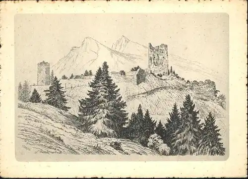 Bad Ragaz Ruine Freudenberg  / Bad Ragaz /Bz. Sarganserland