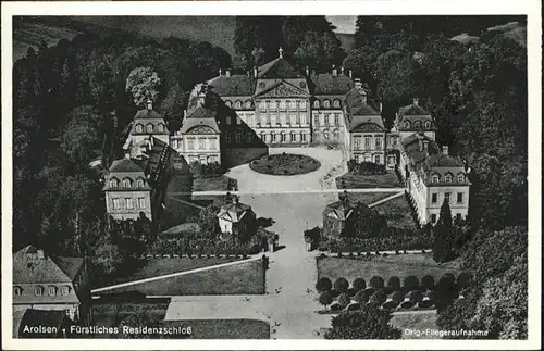 Bad Arolsen Residenz Schloss Fliegeraufnahme  / Bad Arolsen /Waldeck-Frankenberg LKR