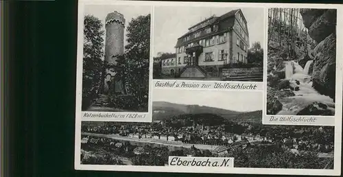 Eberbach Baden Gasthaus Zur Wolfsschlucht / Eberbach /Heidelberg Stadtkreis