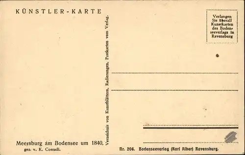 Meersburg Bodensee Gesamtqansicht von der Seeseite / Meersburg /Bodenseekreis LKR