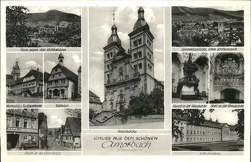 Amorbach Abtei Kirche Rathaus  / Amorbach /Miltenberg LKR
