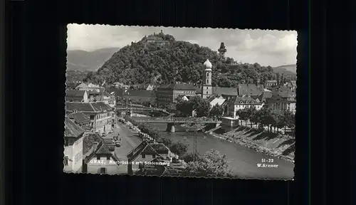 Graz Steiermark Murbruecke Schlossberg / Graz /Graz