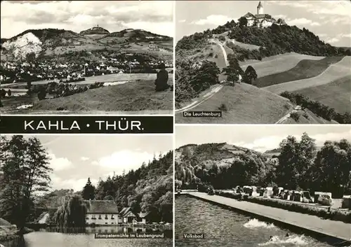 Kahla Thueringen Leuchtenburg Volksbad Trompetermuehle  / Kahla Thueringen /Saale-Holzland-Kreis LKR