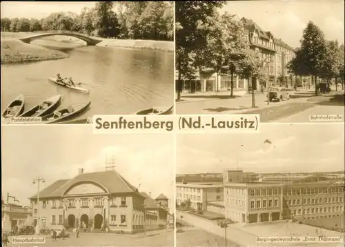 Senftenberg Niederlausitz Bahnhofstrasse Bergingenieurschule Bahnhof Paddelstation / Senftenberg /Oberspreewald-Lausitz LKR