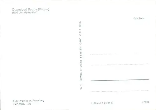 Baabe Ostseebad Ruegen HOG Inselparadies / Baabe /Ruegen LKR