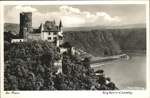Loreley Lorelei Burg Katz Rhein / Sankt Goarshausen /Rhein-Lahn-Kreis LKR