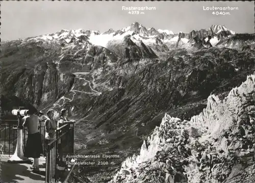 Rhonegletscher Glacier du Rhone Rhonegletscher Aussichtsterasse Eisgrotte * / Rhone /Rg. Rhone