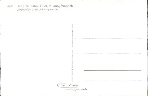 Jungfrau BE Jungfrau Bahn Jungfraujoch * / Jungfrau /Rg. Finsteraarhorn