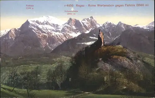 Bad Ragaz Bad Ragaz Ruine Wartenstein Falknisc Schwarzhorn  * / Bad Ragaz /Bz. Sarganserland